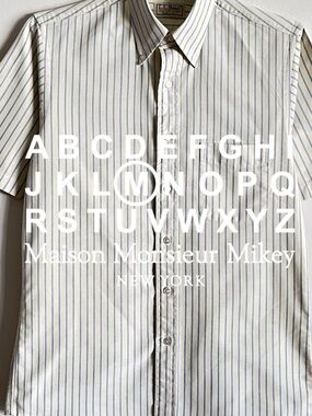 L.L. Bean White Button-Down Shirt with Blue Pinstripes